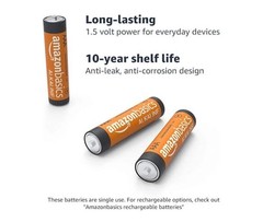 100 Amazon Basics AAA Alkaline High-Performance Batteries, 1.5 Volt, 10-Year