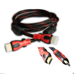 Cablevantage Premium Hdmi Cable 50Ft For 3D Dvd Ps3 Lcd Hd Tv 1080P Red Mesh