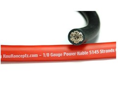KnuKonceptz Kolossus Flex 4 Gauge Red OFC Power Wire Copper Battery Cable 20ft