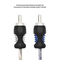 RECOIL RCI21 100% Oxygen Free Copper 1ft 2-Channel RCA Audio Cable, Twisted