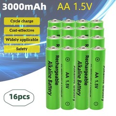 16Pcs AA AAA Rechargeable Battery Alkaline Batteries 3000mah 1.5V Power Charger