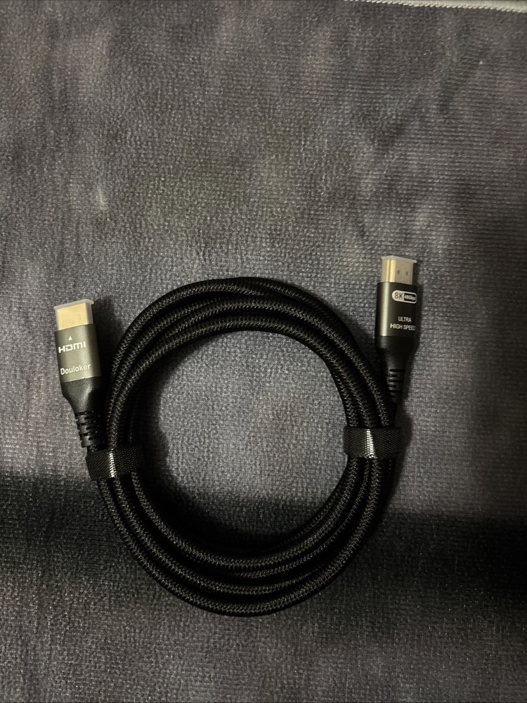 8K 6.6ft Braided HDMI Cable 24K Gold-plated 4K 120Hz 48Gbps HD Dolby 7.1