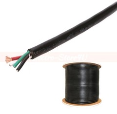 16AWG Speaker Cable 500ft Outdoor Direct Burial UV 16/4 Gauge Bulk Audio Wire