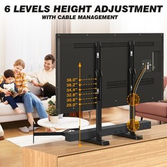Universal Table Top TV Stand Base Height Adjustable for 37 to 86 in LCD LED TVs