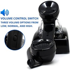 Single Line Classic 2554 Wall Phone with Loud Ringer and Handset Volume, Black –