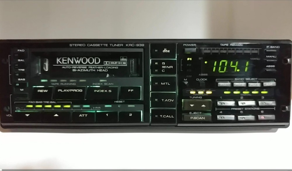 Kenwood KRC 939 cassette tuner. This radio has no internal amplifier .