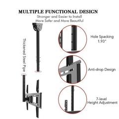 Full Motion Ceiling TV Wall Mount Bracket for 32 40 42 46 50 55 60 65 70 LED LCD