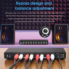 HIFI 9-Band EQ Equalizer Home Stereo Pre-Amplifier for Speaker Audio Processor