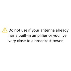 36dB HDTV Antenna Amplifier Signal Booster Channel Boost Range Extender Indoor