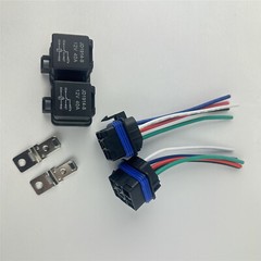 2Pcs Relays Switch 5Pin Harness Socket 12VDC 40A Waterproof Automotive Car SPDT