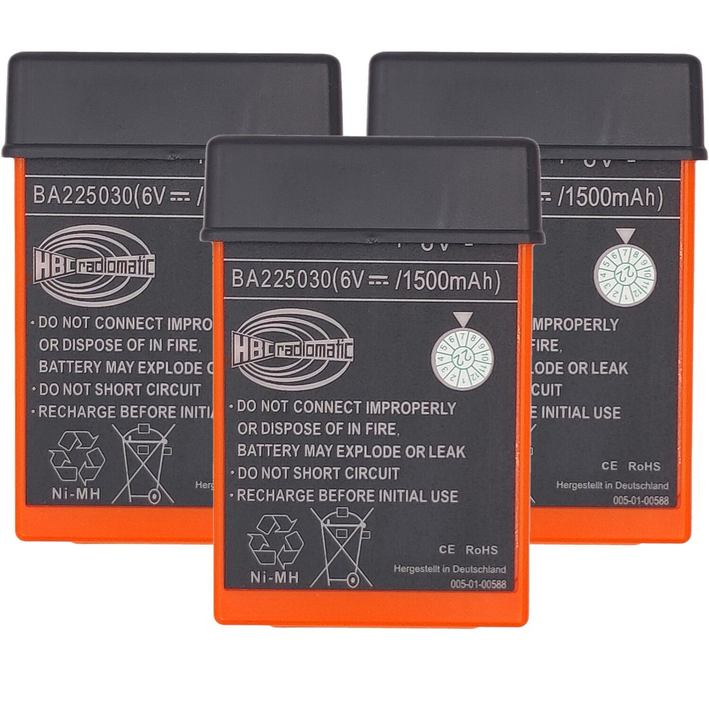 3PCS BA225030 6V Ni-Mh Battery For HBC Crane remote Pump truck battery