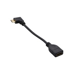 High-Quality 90 Degree Mini HDMI to HDMI Adapter Cable 0.15M 1080P Full HD
