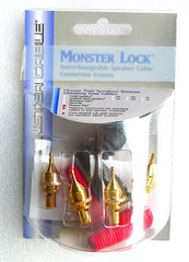 Monster Lock Master Pin Modular Speaker Cable Termination Post 2 Pairs SOLDER ON