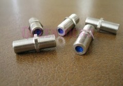 5 x 3GHz F type High Frequency Dual Female Coax Connector Inline Barrel Coupler