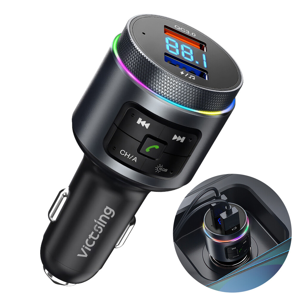 Car Bluetooth FM Transmitter Radio MP3 Wireless Adapter Dual USB Charger