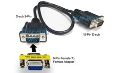 RGB CGA 9-Pin Female to HD15 Pin Male VGA Adapter Cable