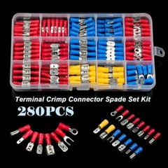 1200PCS Assorted Insulated Electrical Wire Terminals Crimp Connectors Spade Kit