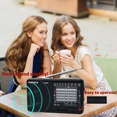 D328 Shortwave AM FM DSP Portable Small Multi Band Radio w/ Rechargeable Battery