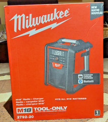 Awesome Milwaukee 2792-20 M18 Bluetooth Jobsite Radio -AND- Builtin Batt Charger