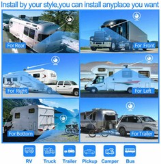 32GB 10″ Quad Monitor 360° Parking System DVR backup HD Cameras For Truck RV BUS