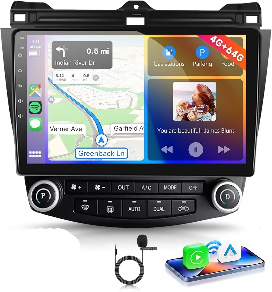 4+64GB For Honda Accord 7 2003-2007 Android 15.0 Car Stereo Radio GPS NAVI WIFI