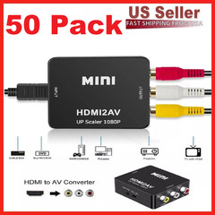 50 HDMI To RCA AV Adapter Converter Cable CVBS 3RCA 1080P Composite Video Audio