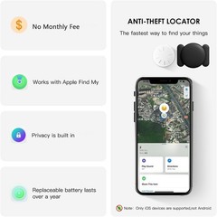 Mini GPS Tracker for Vehicles,Car GPS Tracker Work with Apple Find My(iOS Onl…