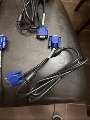 4pk 15-PIN SVGA SUPER VGA Epson Projector Male to Male Cable, BLUE CORD, 6 Feet