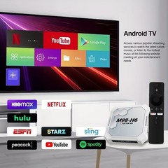 2026 Androidtv 14.0 TV Box 4K Video Decording 2.4G/5G WiF BT4.0 Google Voice