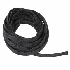 100 FT 3/8″ Expandable Wire Cable Sleeving Sheathing Braided Loom Tubing Black