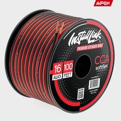 16 AWG Gauge Speaker Wire Cable Stereo, Car or Home Theater, CCA (100 Feet)