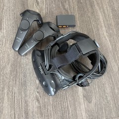 HTC Vive VR Headset And Controllers Deluxe Audio Strap W/Linkbox