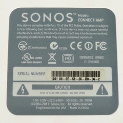 Sonos Connect:Amp 1st Gen digital media streamer ctazpus1 1 (tested with S1 app)