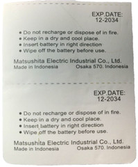 CR1632 PANASONIC 2PK 3V LITHIUM DL1632 ECR1632 (GREAT EXP 12/34) FREE SHIPPING