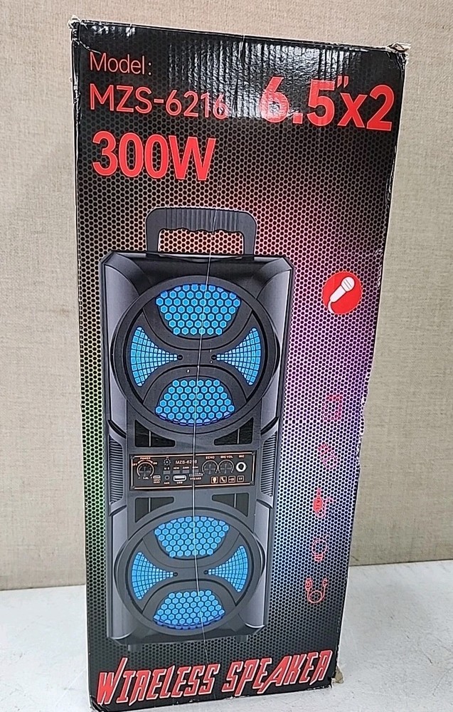 NEW Wireless Speaker M2-6216 6.5″ X 2 | 300W | damaged box!!