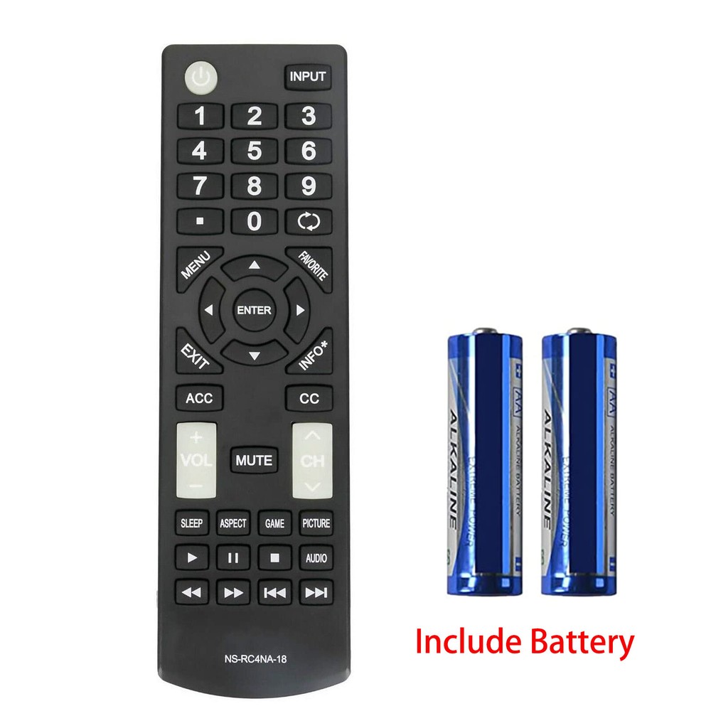 NS-RC4NA-18 New Remote Control for Insignia TV NS-40D420MX18 NS-55D420MX18 +🔋🔋