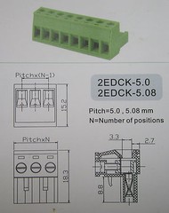 20 pcs 5.08mm Close Angle 5pin Screw Terminal Block Connector Pluggable Type New