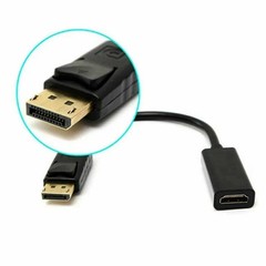LOT DisplayPort to HDMI Male Female Adapter Converter Cable DP to HDMI NEW Black