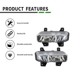 Fog Light Compatible with 2019 2020 2021 2022 RAM 1500 Front Bumper Driving