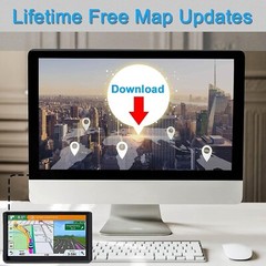 Gps Navigation for Car/Truck Touch Screen Maps w/ Spoken Direction 7″