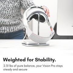 Apple Vision Pro Stand with Battery Holder – Premium Heavy Duty Base for Stab…