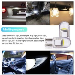 30x T10 LED License Plate Interior Light Bulbs Super White 194 168 2825 6500K