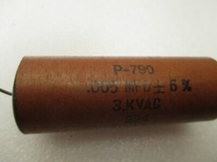 4 pcs. 0.005 uf 3KVAC ~ 5000 VDC ELMAG NOS QUAD PAPER IN OIL CAPACITOR 5%