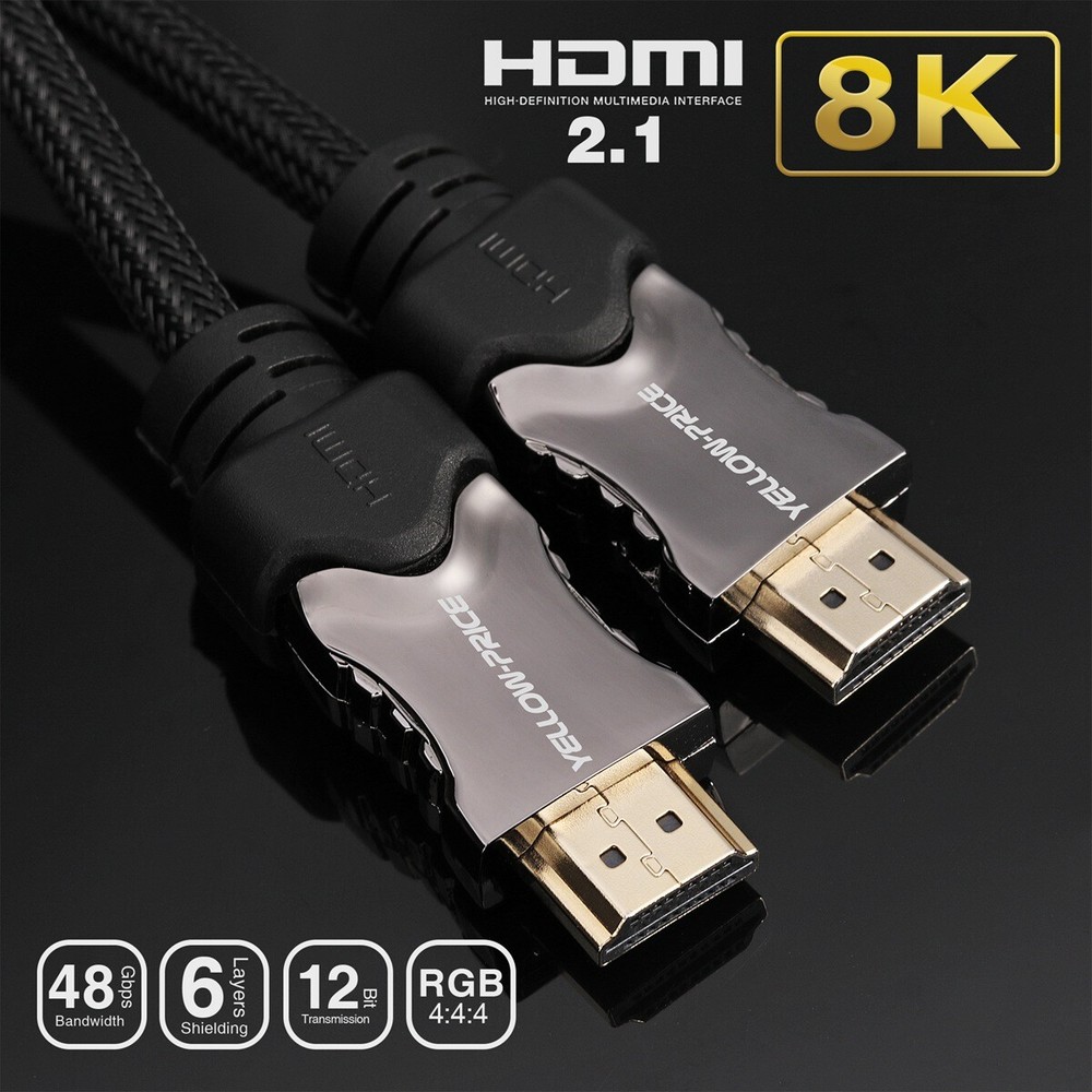 HDMI Certified 2.1 Cable 6FT Lot – CL3 Rated IN Wall – UHD 8K HDR 3D 4320P 2160P