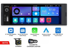 Single DIN Apple Car Play Android Auto 6.36″IPS Stereo Radio HeadUnit Navigation