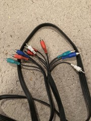 6FT COMPONENT VIDEO CABLE WITH AUDIO 5 RCA RED GREEN BLUE RGB for HDTV DVD VCR