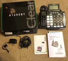 Clear Sounds Amplified Cordless Phone Bluetooth A1600BT RECHARGE BATTERIES ONLY