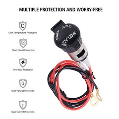 12V 120W Cigarette Lighter Power Socket Plug Outlet for Car Motorcycle Motorbike