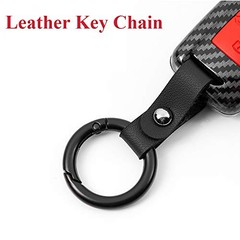 Carbon Fiber Pattern Key Fob Cover Case for Audi A3 Carbon Fiber Pattern-black