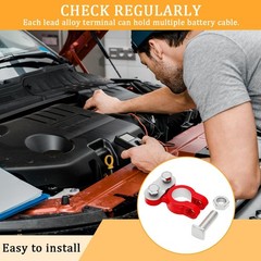 Universal 2 Car Battery Terminal Connector Top Post Positive Negative Heavy Duty